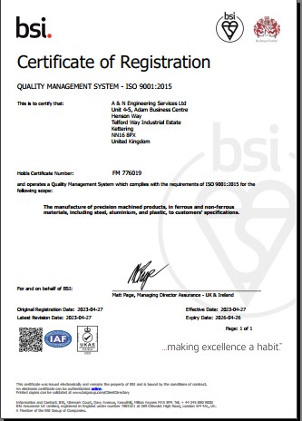 ISO9001:2015 Certificate