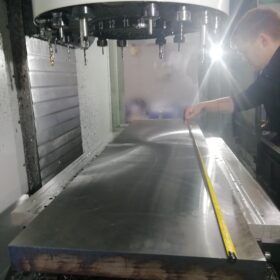 large ground plate machining